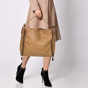 Furla Ostrich Shoulder Bag